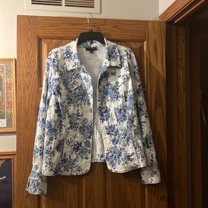 Charter Club floral denim jacket